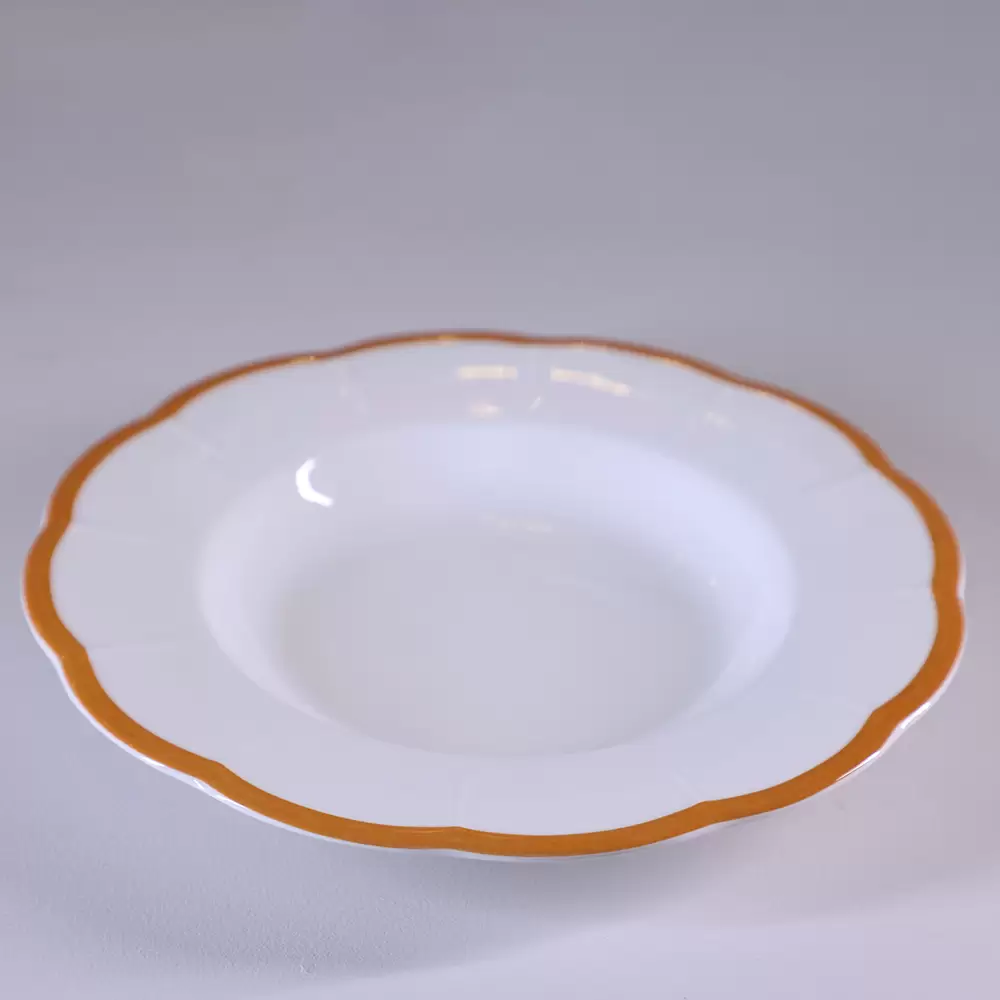 SOUP PLATE  OCHRE